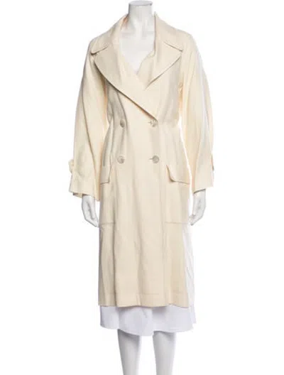 Pre-owned Chanel 2012 Wool Trench Coat In Neutrals
