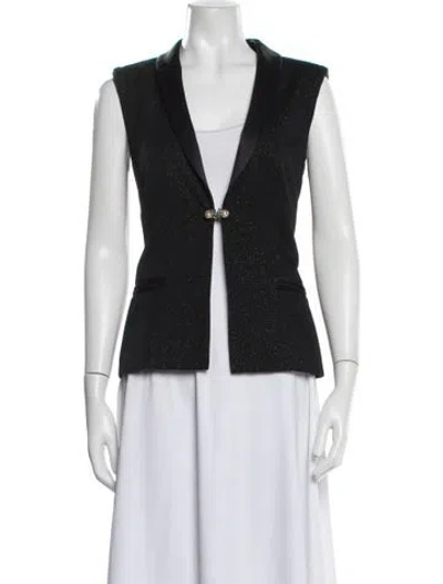 Pre-owned Chanel 2012 Wool Vest In Black
