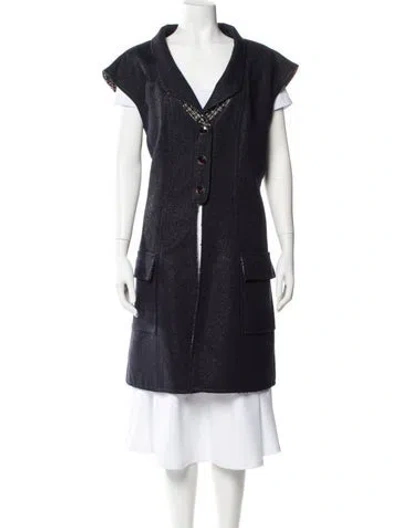 Pre-owned Chanel 2012 Wool Vest In Blue