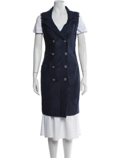 Pre-owned Chanel 2012 Wool Vest In Blue