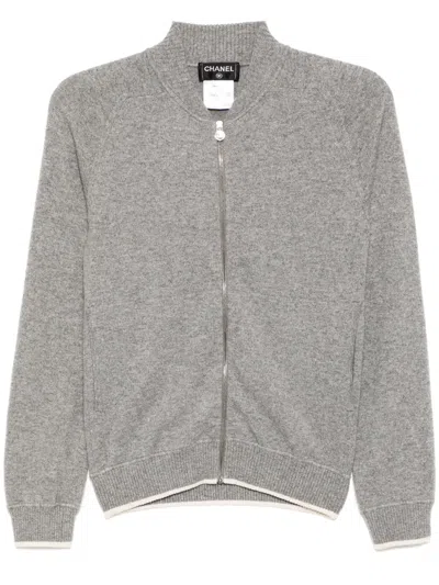 Pre-owned Chanel 2012 Zip Up Sweater In 灰色