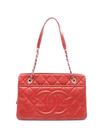Chanel 2012-2013 Matelassé Caviar Tote Bag In White