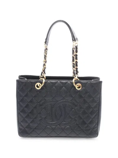 Pre-owned Chanel 2012-2013 Matelasse Gst Tote Bag In Black
