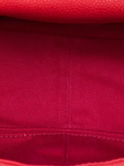 Pre-owned Chanel 2012-2013 Medium Iridescent Caviar Chic Quilt Top Handle Flap Satchel In Red
