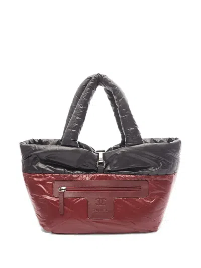 Pre-owned Chanel 2012-2013 Pm Cococoon Quilted Tote Bag In Black