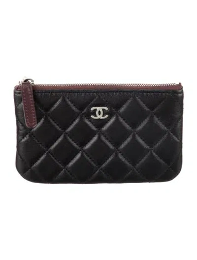 Pre-owned Chanel 2012-2013 Small O-case Wallet In Black