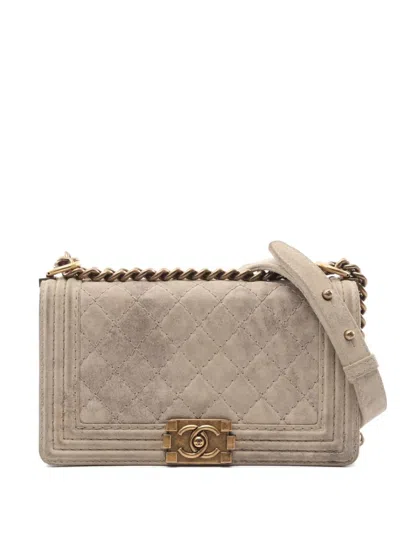 Pre-owned Chanel 2013-2014 Boy  Shoulder Bag In Neutral