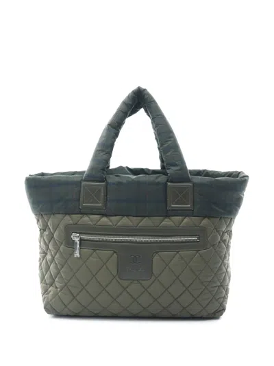 Pre-owned Chanel 2013-2014 Coco Cocoon Mm Tote Bag In Green