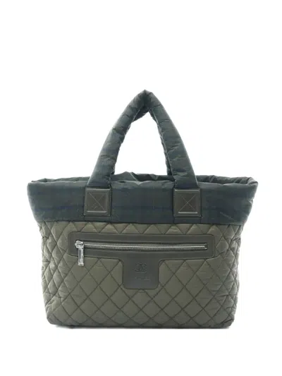 Pre-owned Chanel 2013-2014 Coco Coon Mm Tote Bag In Green