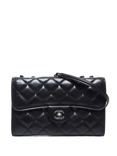 Pre-owned Chanel 2013-2014 Flap Shoulder Bag In Black