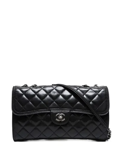 Pre-owned Chanel 2013-2014 Flap Shoulder Bag In Black