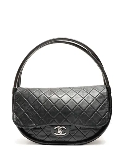 Pre-owned Chanel 2013-2014 Hula Hoop Tote Bag In Black