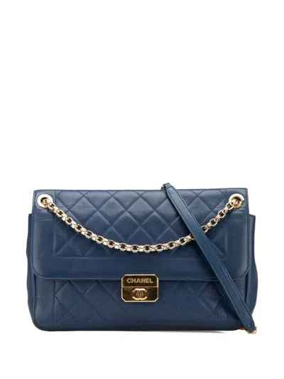 Pre-owned Chanel 2013-2014 Large Lambskin Chic With Me Flap Crossbody Bag