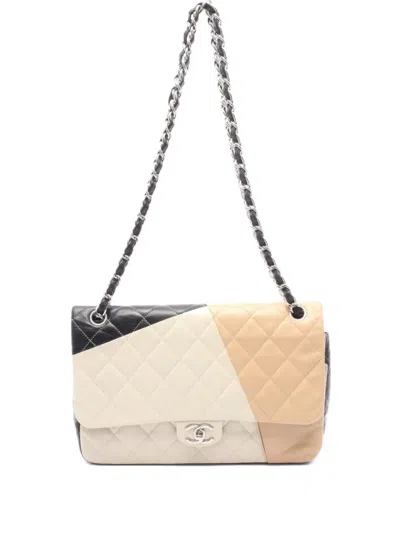 Pre-owned Chanel 2013-2014 Matelassé Shoulder Bag In Neutral