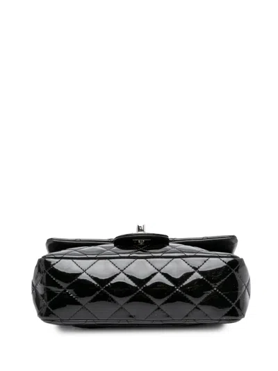 Pre-owned Chanel 2013-2014 Mini Rectangular Classic Patent Single Flap Crossbody Bag