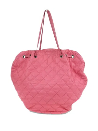 Pre-owned Chanel 2013-2014 Quilted Tote Bag In Pink