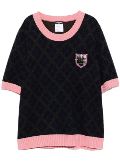 Pre-owned Chanel 2013-2014 Short-sleeved Jumper In Blue