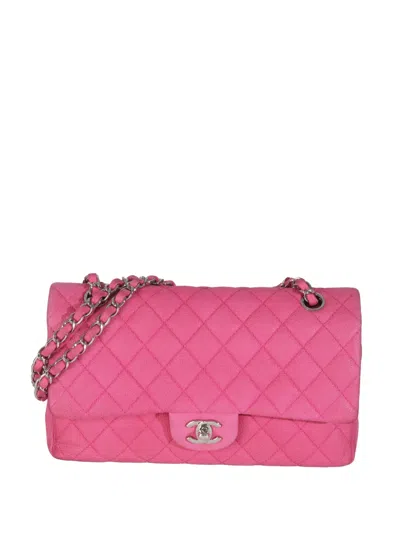 Pre-owned Chanel 2013-2015 Medium Double Flap Shoulder Bag In Pink