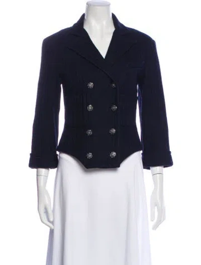Pre-owned Chanel 2013 Blazer In Blue