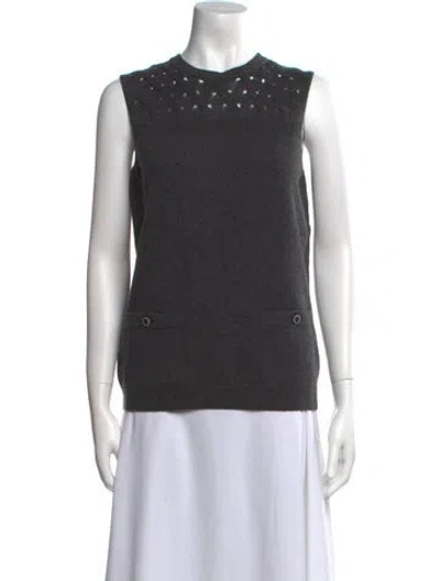 Pre-owned Chanel 2013 Cashmere Sweater In Gray