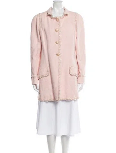 Pre-owned Chanel 2013 Faux Fur Jacket In Pink