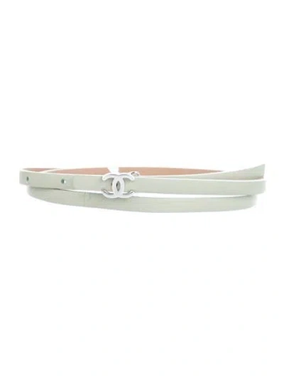 Pre-owned Chanel 2013 Interlocking Cc Logo Belt Kit In Green