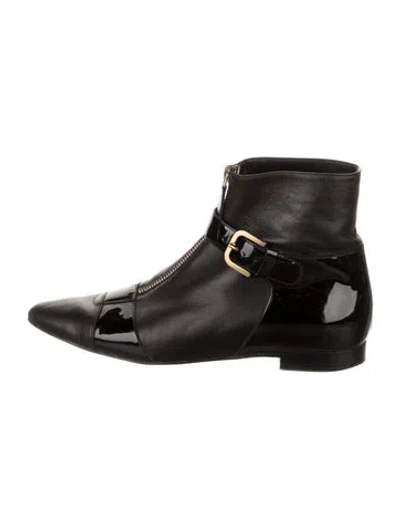 Pre-owned Chanel 2013 Interlocking Cc Logo Boots In Black/gold