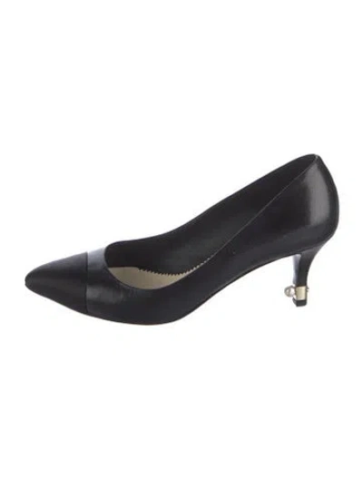 Pre-owned Chanel 2013 Interlocking Cc Logo Pumps In Black
