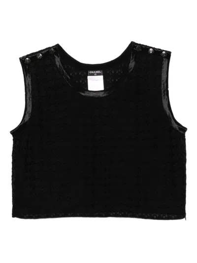 Pre-owned Chanel 2013 Knitted Blouse In Black