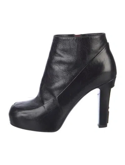 Pre-owned Chanel 2013 Leather Boots In Black