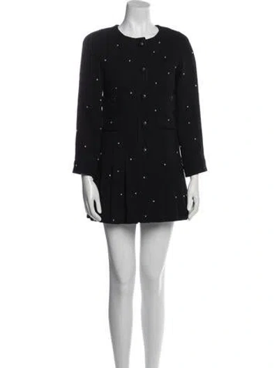 Pre-owned Chanel 2013 Linen Evening Jacket In Black