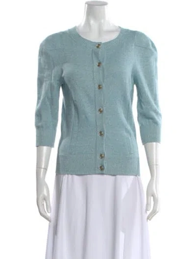 Pre-owned Chanel 2013 Linen Sweater In Blue