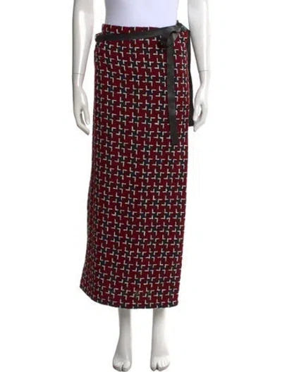 Pre-owned Chanel 2013 Long Skirt In Burgundy