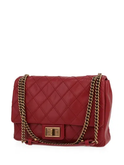 Pre-owned Chanel 2013 Mademoiselle Quilted Shoulder Bag In Red