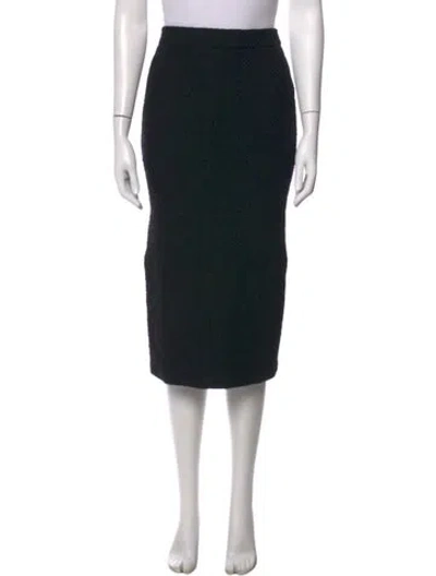 Pre-owned Chanel 2013 Midi Length Skirt In Black
