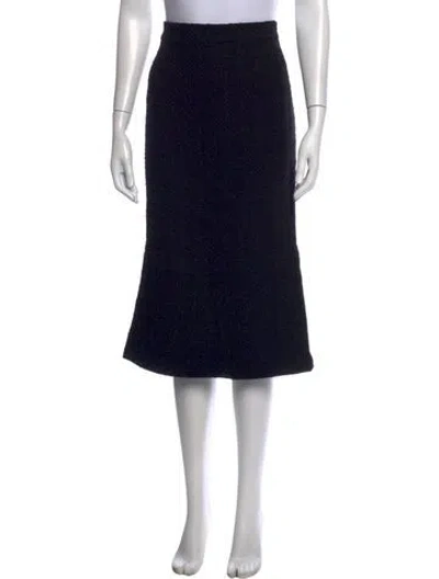 Pre-owned Chanel 2013 Midi Length Skirt In Black