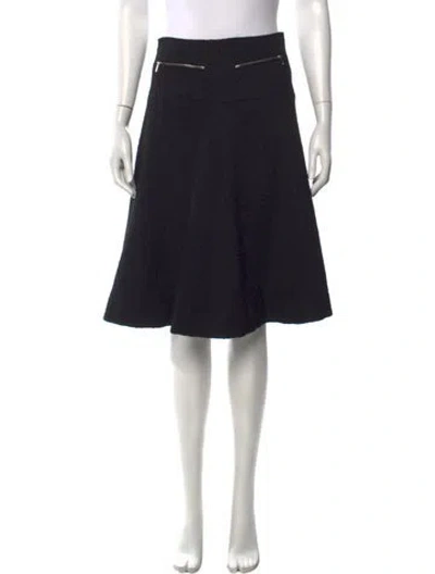 Pre-owned Chanel 2013 Midi Length Skirt In Black