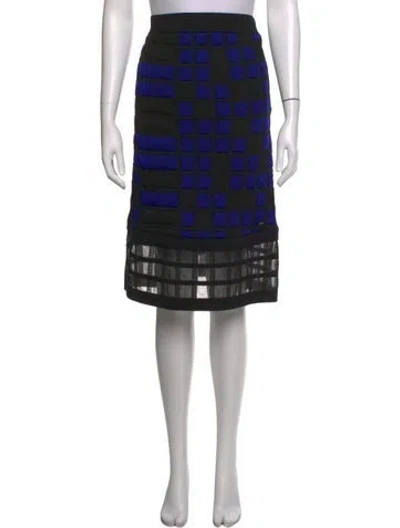 Pre-owned Chanel 2013 Midi Length Skirt In Blue