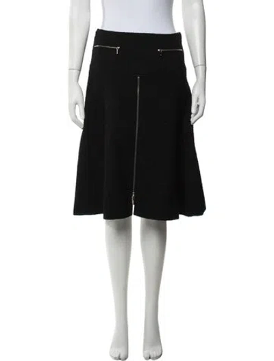Pre-owned Chanel 2013 Midi Length Skirt W/ Tags In Black