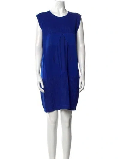 Pre-owned Chanel 2013 Mini Dress In Blue