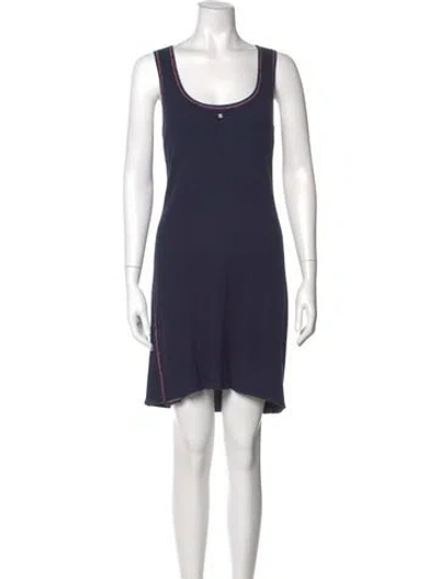 Pre-owned Chanel 2013 Mini Dress In Blue