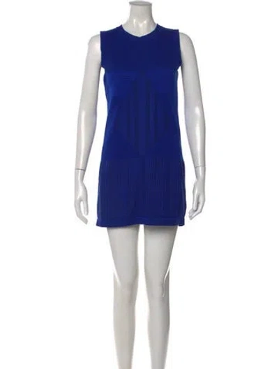 Pre-owned Chanel 2013 Mini Dress In Blue