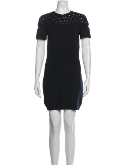 Pre-owned Chanel 2013 Mini Dress In Blue