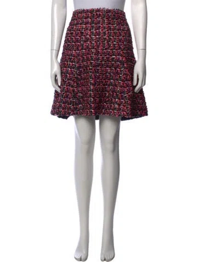 Pre-owned Chanel 2013 Mini Skirt In Black/blue/metallic