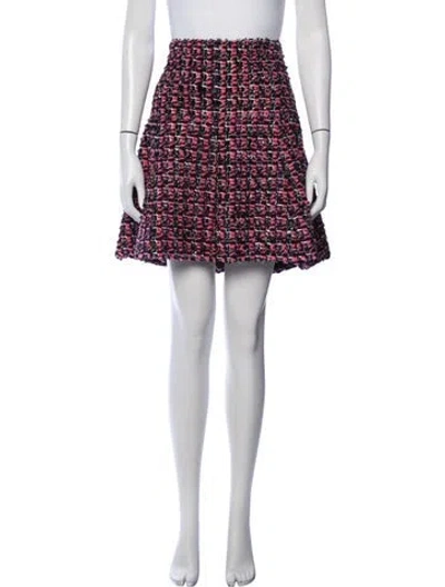Pre-owned Chanel 2013 Mini Skirt In Black/metallic/pink