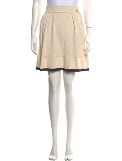 Pre-owned Chanel 2013 Mini Skirt In Neutrals