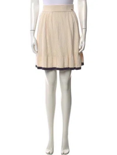 Pre-owned Chanel 2013 Mini Skirt In Neutrals