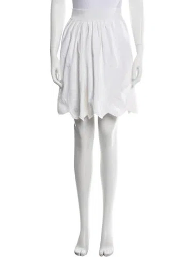 Pre-owned Chanel 2013 Mini Skirt In White