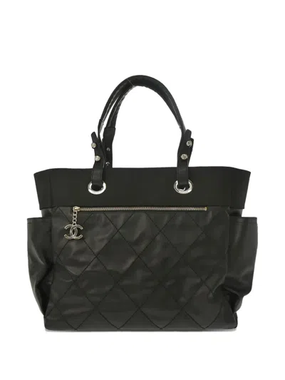 Pre-owned Chanel 2013 Paris-biarritz Tote Bag In Black