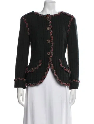Pre-owned Chanel 2013 Paris-edinburgh Blazer In Green